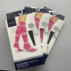 SIGVARIS 832C MICROFIBER STRIPES 20-30 COMPRESSION CALF SOCKS PICK SIZE COLOR