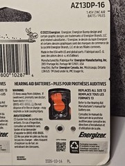 Energizer Size 13 Hearing Aid Batteries – NEW 16 Batteries (160)