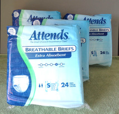 96 Ct Attends Extra Absorbent Breathable Briefs- Size Small Unisex Adult / Youth