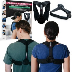 PostureUp Posture Corrector Back Support Brace for Women & One Size, Black