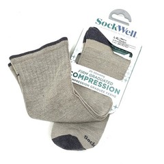 New SOCKWELL ELEVATION compression socks MENS L-XL (putty) Merino Wool