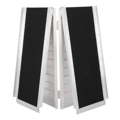 6ft Aluminum Multi-Folding Wheelchair Ramp Portable Non-Slip for Home Steps
