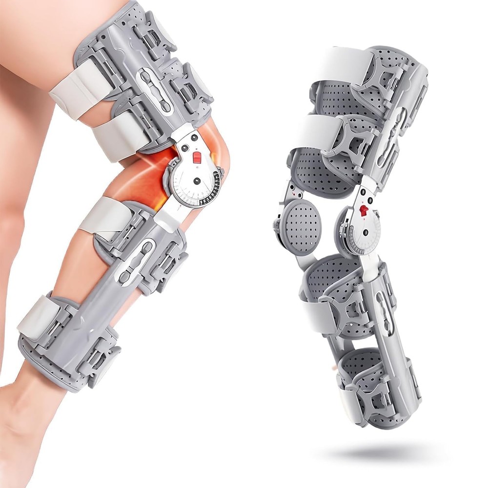 Youth Hinged ROM Knee Brace Post Op Immobilizer ACL MCL PCL Adjustable Support