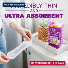 Poise Daily Microliners, Incontinence Panty Liners for Bladder Leaks, 1 Drop Lig