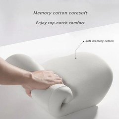 1pc Memory Foam Seat Cushion Set – 2-in-1 Lumbar & Seat Pillow for Office/Car,Gr
