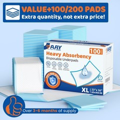 100 Count Disposable Bed Pads 23 x36 Premium Adults Incontinence Chucks