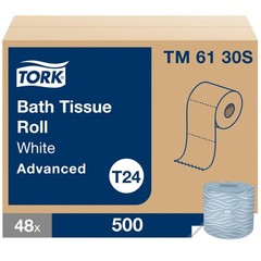 Tork Bath Tissue Roll Advanced 2-Ply Biodegradable 4X3.75 500 Sheets/Roll 48