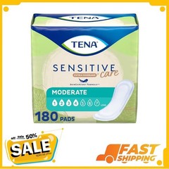 180 Count Tena Sensitive Care Extra Coverage Moderate Incontinence Pad, Long