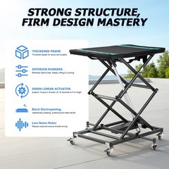 Portable Electric Lift Table Platform for Wheelchair 24-90cm Height Lifting USA