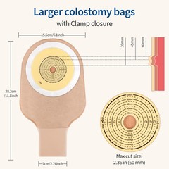 Deraymi 20 Pack Ostomy Bags One-Piece Colostomy Bags with Clamps Closure | 15…
