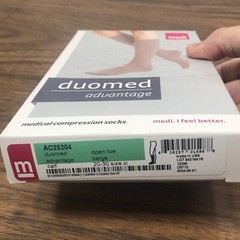 Medi Duomed Advantage XL Beige Compression Socks Calf 20-30 mmHg Open Toe USA