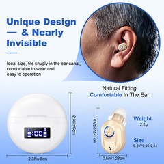 Pair Of Rechargeable Digital Hearing Aid With Adjustable Volume For Hearing Loss