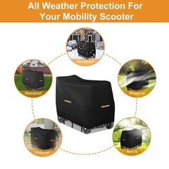 Mobility Scooter Cover Waterproof Accessories,420D Oxford Fabric Heavy Duty E…