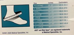 Med Spec ASO Ankle Support Stabilizer Left or Right MEDIUM Model 264014 Black