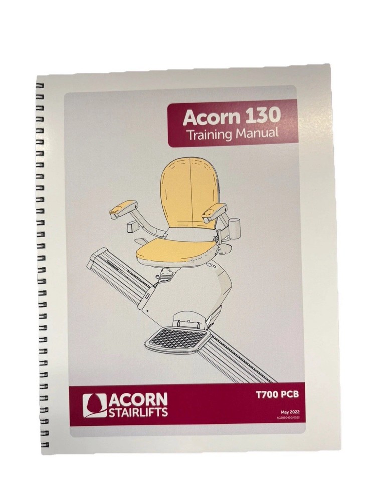 Acorn 130 T700 Straight Stairlift Service And Training Manual