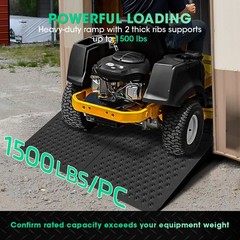 29″x48″ Shed Ramp for Riding Mower 1500LB Anti-Slip Punch Plate Ramp for ATV 2PC