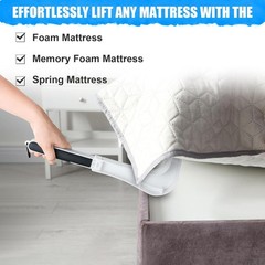 Mattress Lifter Tool, Ergonomic Under Mattress Wedge Elevator for Changing Sh…