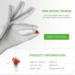 Mini Ear Hearing Aids Sound Voice Enhancer Amplifier Battery Power Left Right