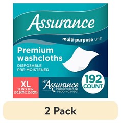 (2 pack) Disposable and Pre-Moistened Premium Extra Large Washcloths