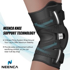 NEENCA Hinged Knee Brace M Size Patented X-Straps Arthritis Meniscus ACL Support