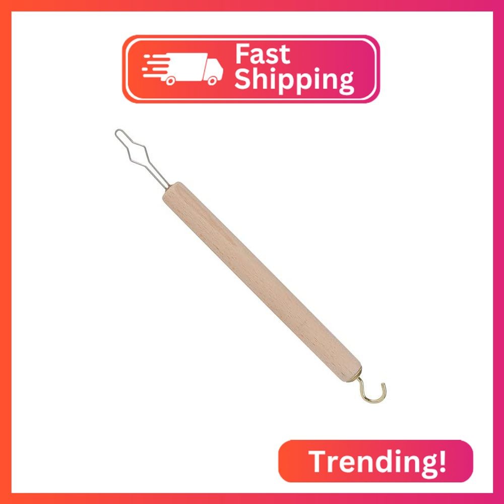 DMI Dressing Stick, Button Hook and Zipper Pull, Durable Wood Handle, Dressing A