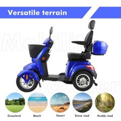 Heavy Duty 4-Wheel Mobility Scooters 31 Miles 3-Speed 800W 500lbs Capacity