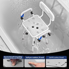 Heavy Duty Shower Chair for Seniors & Disabled – 500 Lbs Capacity, Adjustable wi