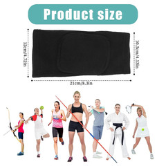 Padded Elbow Pad Compression Sleeve Sports Arm Guard Volleyball Basketball Black
