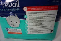 60 Count Prevail Underwear Briefs Unisex Adult M Incontinence Extra Absorbency