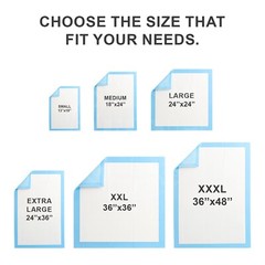 Disposable Incontinence Pee Pads 24×36″ Adult Ultra-Absorbent Pads XLarge 200 Ct