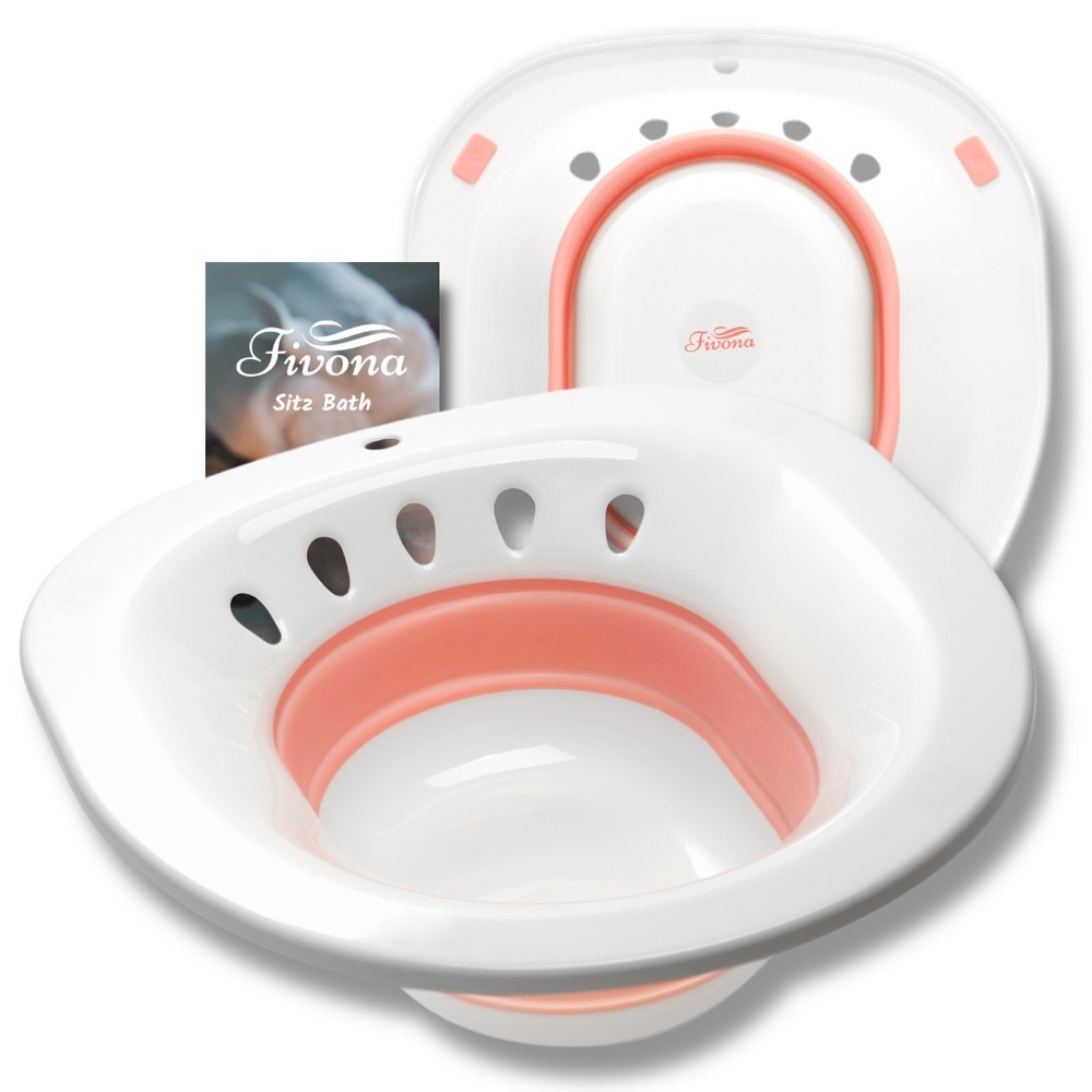 FIVONA OVER THE TOILET OVAL FOLDABLE SITZ BATH BASIN FOR SOAKING AND STEAMING