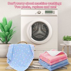 2x Washable Reusable Incontinence Bed Pads Soft Cute Cloud Pee Pads 19.7″x 27.5″