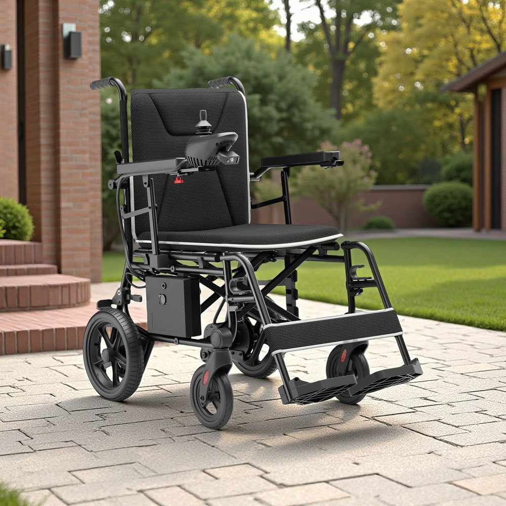 34.3lbs Ultra-Lightweight Electric Power Wheelchair Folding All Terrain SALE