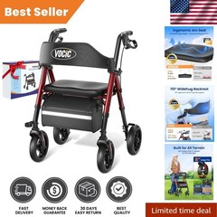 Lightweight Z21 Rollator Walker for Seniors – Foldable, Supports 350lbs, 2025