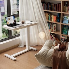 Solid Wood Overbed Bedside Table with Wheels, Adjustable Medical Tilt Top Hospit