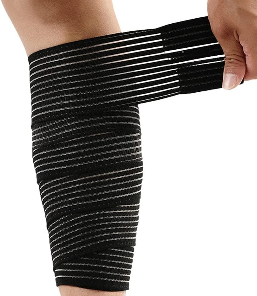 Elastic Lower Leg Calf Compression Bandage Sleeve Wrap for and Man, Shin Spli…