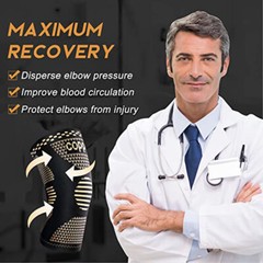 Copper Elbow Brace Compression Sleeve Support Arthritis Tendon Joint Wrap Pain
