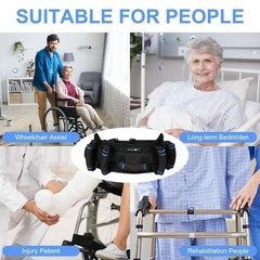 Gait Belts Transfer Belt for Seniors with 7 Handles, Gate Belt for Elderly Lift