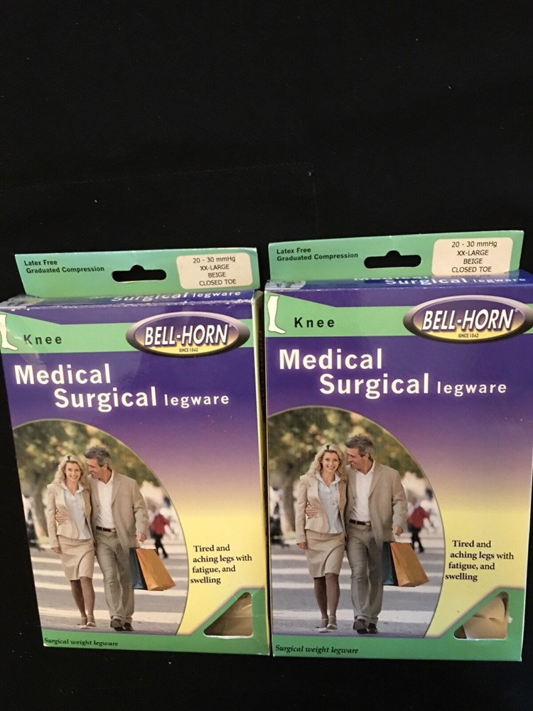 Bell-Horn 11810 knee length closed toe beige XX-Large medical surgical legware