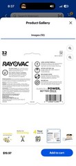 Pack Rayovac Size 10 Yellow Hearing Aid Batteries – New & Sealed 32 Pack Bulk