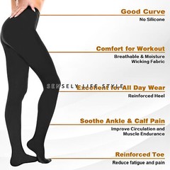 LADIES THIGH HIGH COMPRESSION SOCKS BUTT LIFTER STOCKINGS OVER KNEE UNDER DRESS