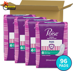 Incontinence Pads & Postpartum Incontinence Pads, 3 Drop Light Absorbency, Long