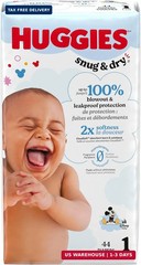 Huggies Size 1 Diapers, Snug & Dry Newborn Diapers, Size 1 (8-14 lbs), 44 Count,