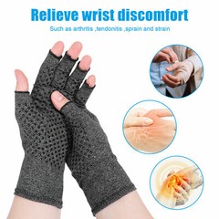 1 PAIR Copper Arthritis Compression Gloves Hand Support Joint Pain Relief Sports