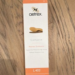 Aetrex Compete L405 Orthotic Insoles Full Length Anti-Microbial Women’s 7