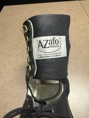 Arizona AFO AZafo Leather Leg Foot Ankle Brace Black Lace Up Left Foot