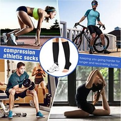 2Pairs Compression Socks with Zipper, Stretchable Zip Up Compression Socks, S-M