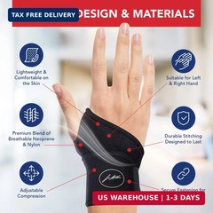 Doctor Developed Wrist Brace, Wrist Wraps for Carpal Tunnel Arthritis, Tendoniti