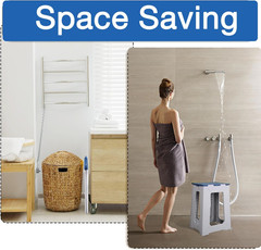 Foldable Small Waterproof Plastic Corner Stool for Bathroom – Foldable Non-Slip