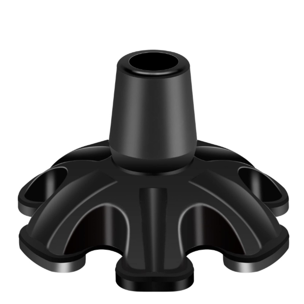 Cane Tip 3/4 inch 6 Support Feet Self Standing Tip, inch, Black